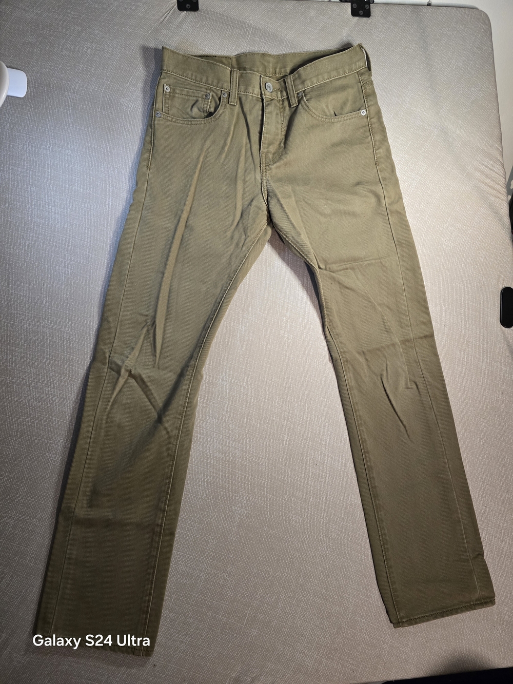 Levi's 513 Slim Straight Corduroy Pants Mens 28x30 Brown. Tab black 100%cotton